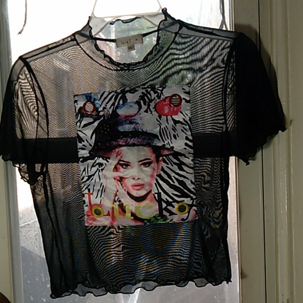 Mesh crop top size M